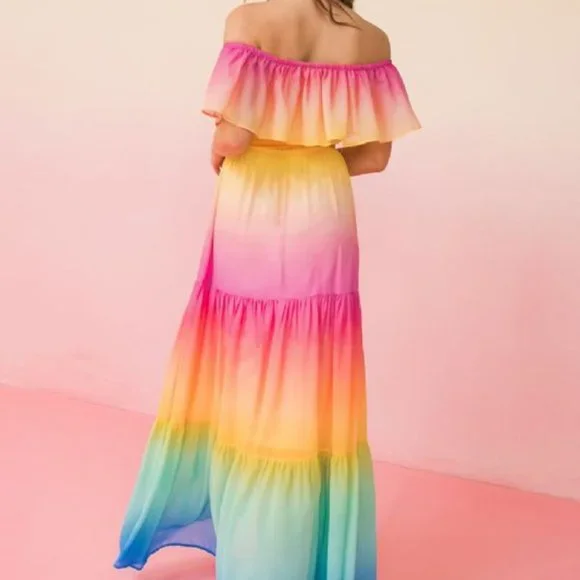 (S) Rainbow Maxi Dress - Picture 4 of 5